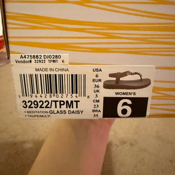 Skechers Cali Meditation - Glass Daisy Flower Sandals NWT - Picture 7 of 8